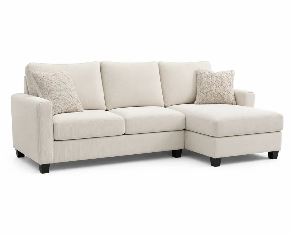 Ecksofa Mikrofaser Beige 270x160x85 cm