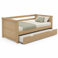 Holzbett mit Ausziehbett Eiche 90x200 cm