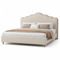 Polsterbett Stoff Beige 200x180 cm